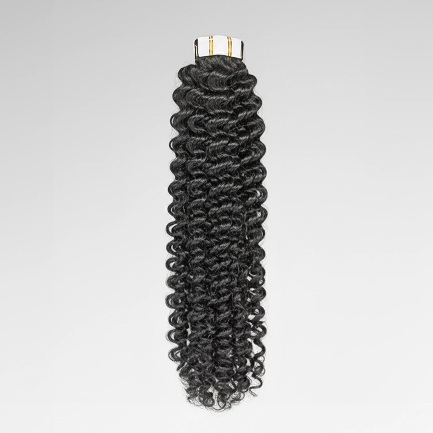 Extensions adhésives Jerry Curly Virgin Hair 12A – boucles rebondies serrées, effet naturel et hydraté.