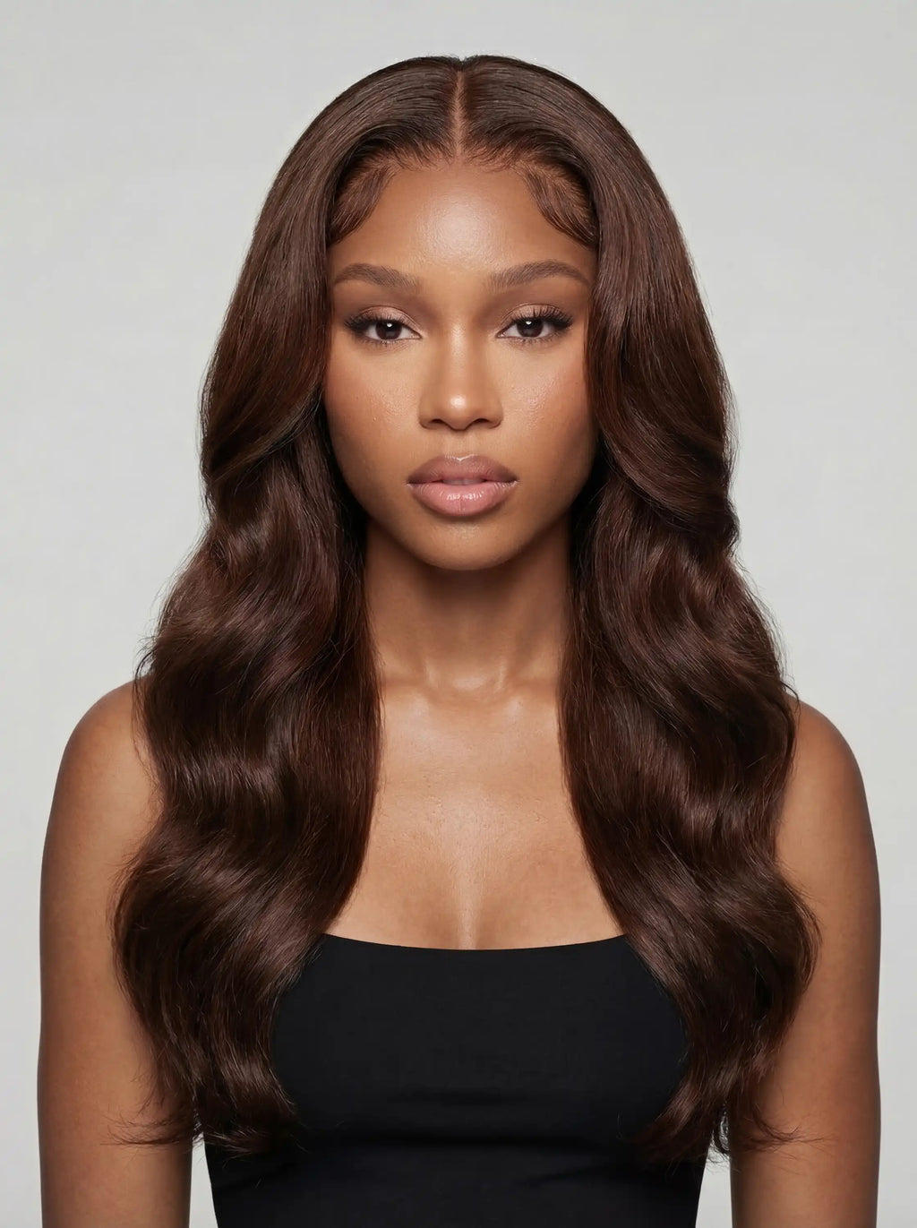 perruque loose wave chocolate brown lace front hd cheveux humains vierges rendu naturel carthair
